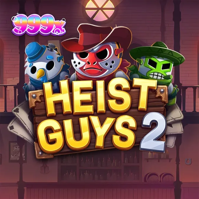 Heist Guys 2 slot game screen na nagpapakita ng mga karakter at reels